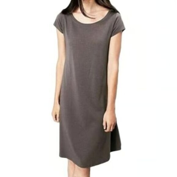 Eileen Fisher Organic Cotton Short Sleeve T Shirt Dress Medium - Picture 1 of 5
